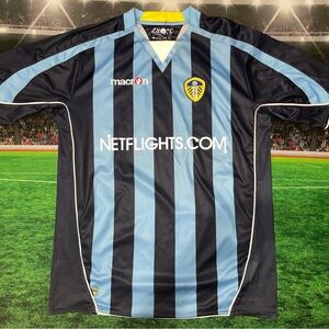 Leeds United 2000’s Macron Soccer Jersey Mens Sz XL Preowned